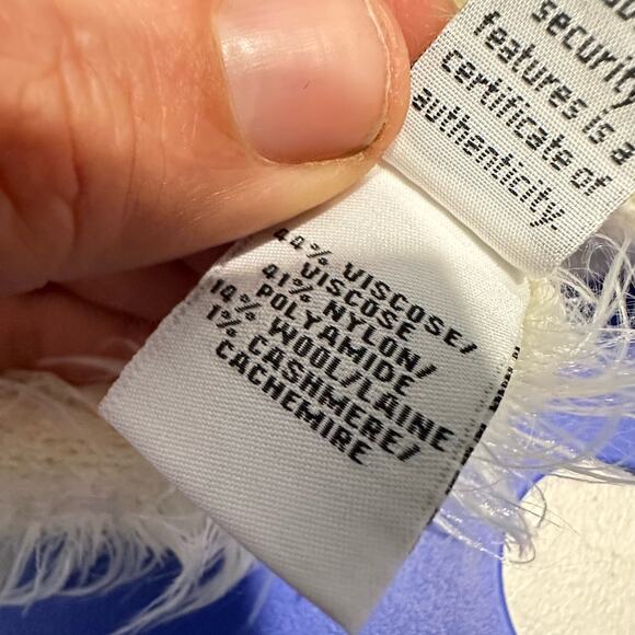 Diane Von Furstenberg fur trimmed Knit Dress Ivory Size S luxury whimsical NWOT - Picture 12 of 13